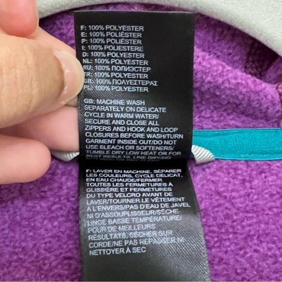 The North Face Women's Mezzaluna Full Zip Hoodie Purple And Teal Size Small - Picture 7 of 11